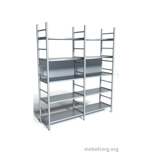 Стеллаж "Этаж" 2 секции, 5 полок