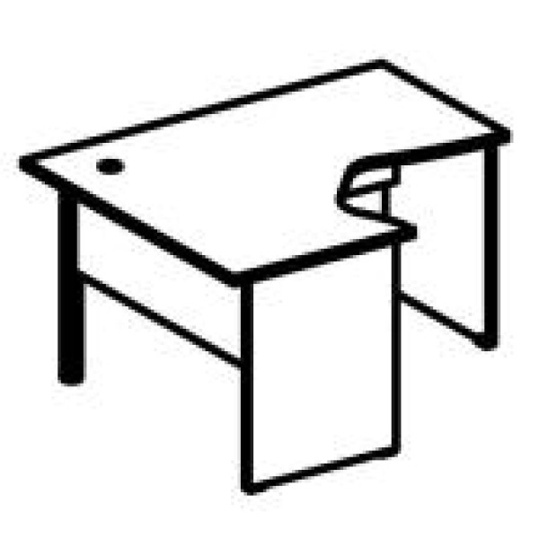 Стол рабочий эргономичный с опорой м6218П/Л